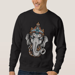 Ganesha Hindu God Hinduism Yoga India Bali Yogi Sweatshirt