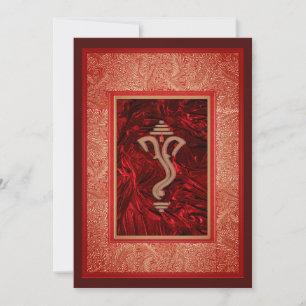 Ganesha Indian traditional wedding invitation card
