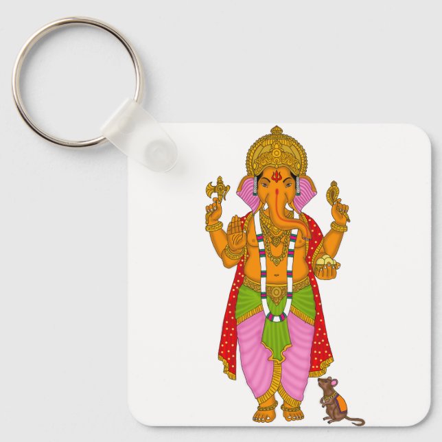 Ganesha Keychain & Devotional Keyring (Front)