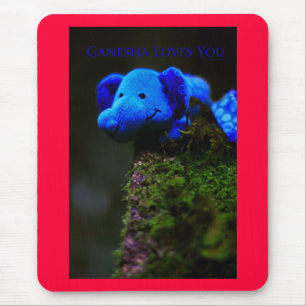Ganesha Loves You Mouse Pad