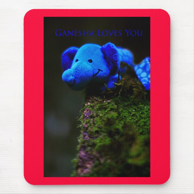 Ganesha Loves You Mouse Pad (Front)
