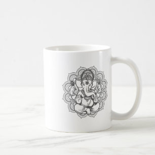Ganesha Mandala Hindu God Hinduism Yoga Gift _1 Coffee Mug