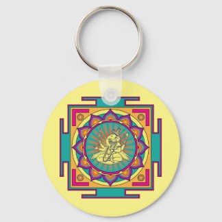 Ganesha Mandala Key Ring