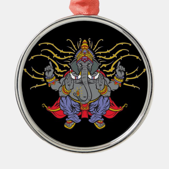 Ganesha Metal Tree Decoration (Front)