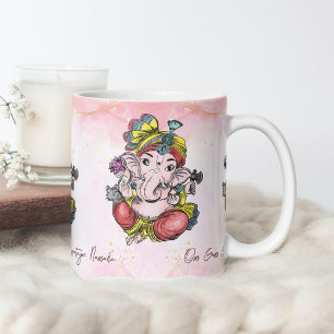 Ganesha pink Ganapathi personalized gift Coffee Mug