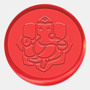 Ganesha Sign Red Wax Seal