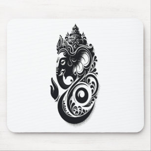 Ganesha, Spiritual Hindu Ganesh Indian Yoga God, M Mouse Pad
