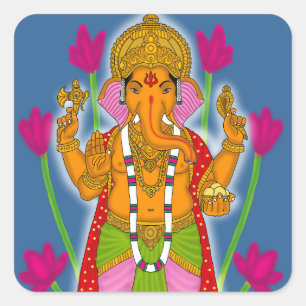 Ganesha Stickers & Keyring Combo