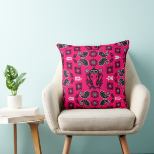 Ganesha Themed Hindu Art Print Cushion