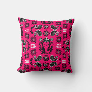 Ganesha Themed Hindu Art Print Cushion