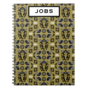 Ganesha Themed Hindu Art Print Notebook