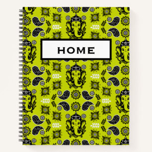 Ganesha Themed Hindu Art Print Notebook
