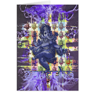 GANESHA   violet paint splatter