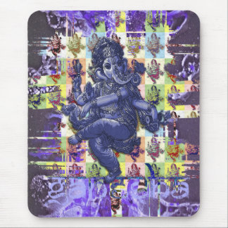 GANESHA | violet paint splatter Mouse Pad