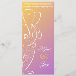 Ganesha Wedding Invite :: Raspberry