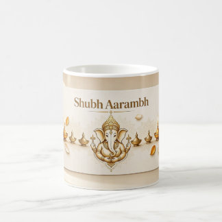 Ganesha's Blessings Shubh Aarambh Monogram Diwali Coffee Mug
