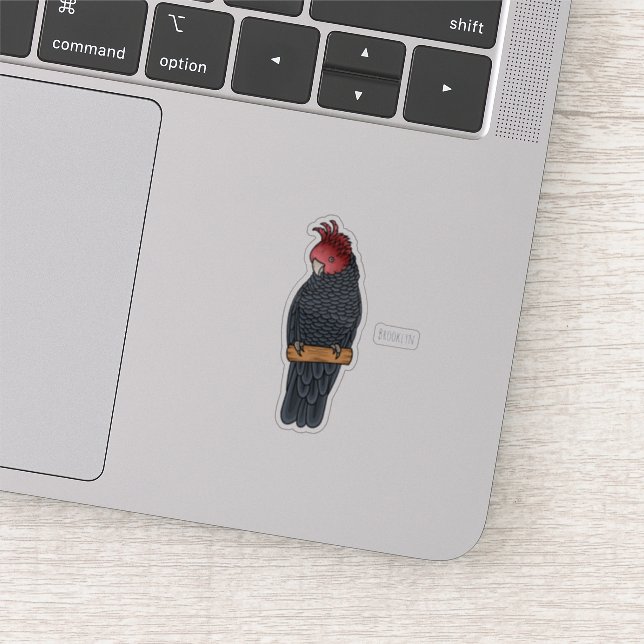 Gang gang cockatoo bird cartoon illustration (Detail)