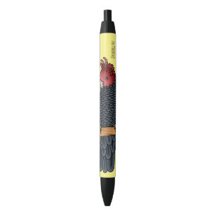 Gang gang cockatoo bird cartoon illustration black ink pen