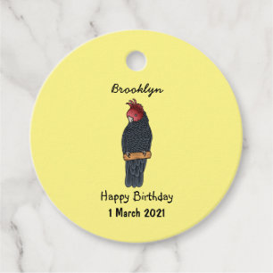 Gang gang cockatoo bird cartoon illustration favour tags