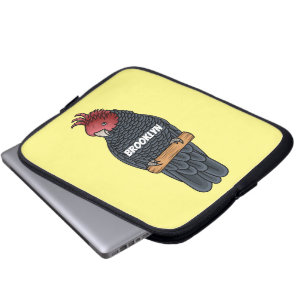 Gang gang cockatoo bird cartoon illustration laptop sleeve