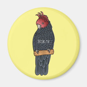 Gang gang cockatoo bird cartoon illustration magnet