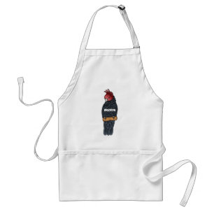 Gang gang cockatoo bird cartoon illustration standard apron