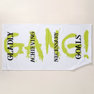 GANG! green Beach Towel