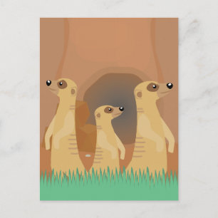 Gang of Meerkats Postcard