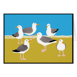 Gang of Seagulls at the Ocean Edge