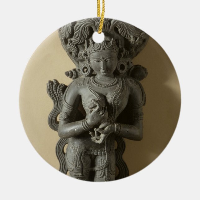 Ganga, goddess who personifies the sacred River Ga Ceramic Ornament (Front)