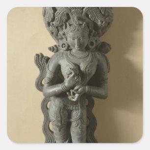 Ganga, goddess who personifies the sacred River Ga Square Sticker