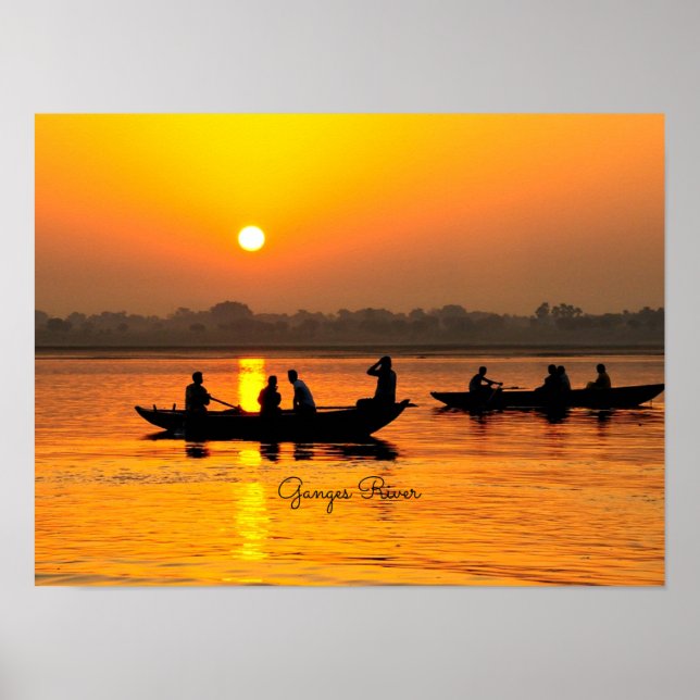 Ganges River, picturesque landscape photo Poster (Front)