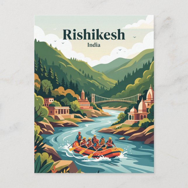 Ganges River Rishikesh, India Postcard (Front)