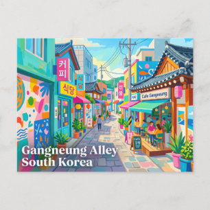 Gangneung Alley South Korea Postcard