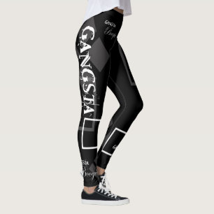 "GANGSTA BOOGIE"  (BLACK ONLY) LEGGINGS