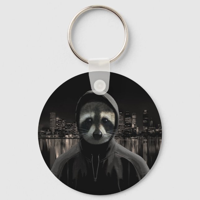 Gangsta racoon key ring (Front)