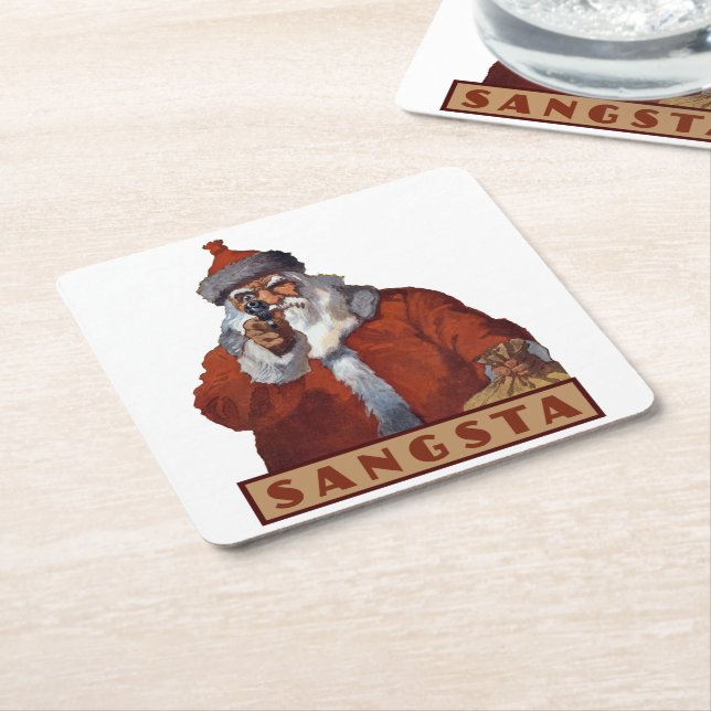 Gangsta Santa coasters (Angled)