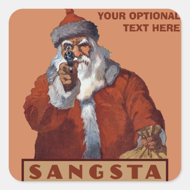 Gangsta Santa custom stickers (Front)