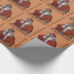 Gangsta Santa custom wrapping paper