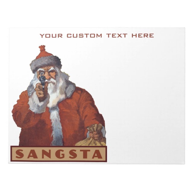 Gangsta Santa note pads (Front)