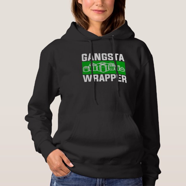 Gangsta Wrapper  Christmas Clothing for Men and F Hoodie (Front)