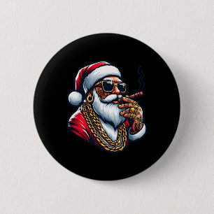 Gangsta Wrapper Funny Cool Santa Gangster Pajama C 6 Cm Round Badge