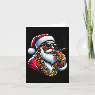 Gangsta Wrapper Funny Cool Santa Gangster Pajama C Card