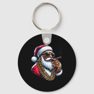 Gangsta Wrapper Funny Cool Santa Gangster Pajama C Key Ring