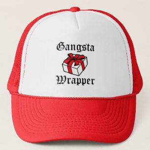 Gangsta Wrapper funny women's Christmas hat
