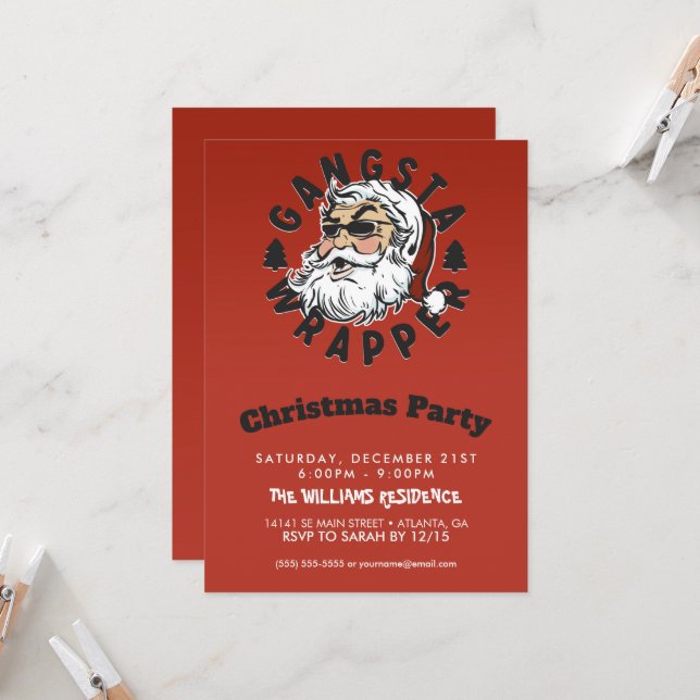 Gangsta Wrapper       Invitation (Front/Back In Situ)