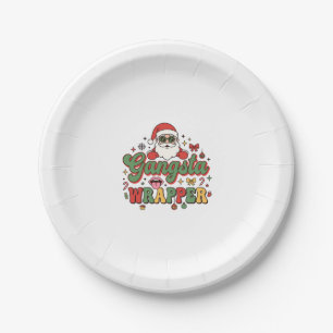 Gangsta Wrapper Santa Christmas Paper Plate