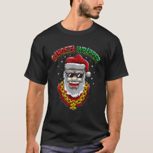 Gangsta Wrapper Santa Claus From The Hood Wrapping T-Shirt