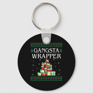 Gangsta Wrapper Ugly Sweater Christmas T Key Ring
