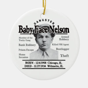 Gangster Baby Face Nelson Ceramic Ornament